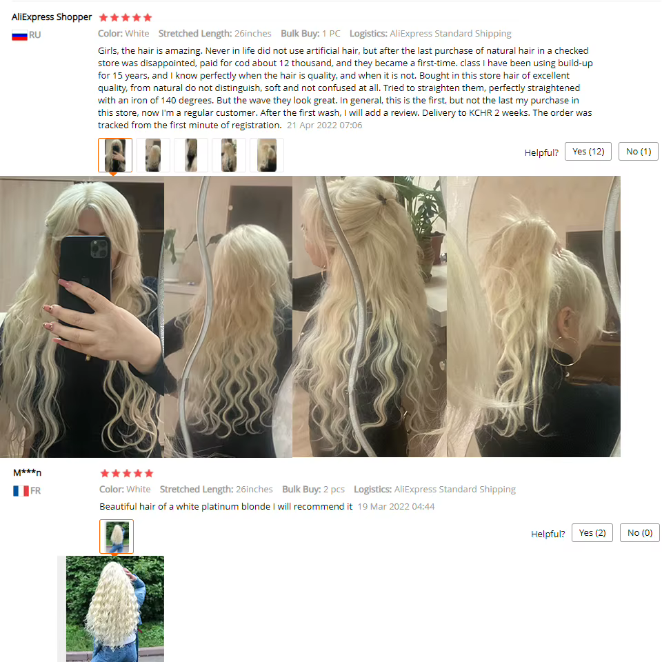 Mèches synthétiques Body Wave colorées 613