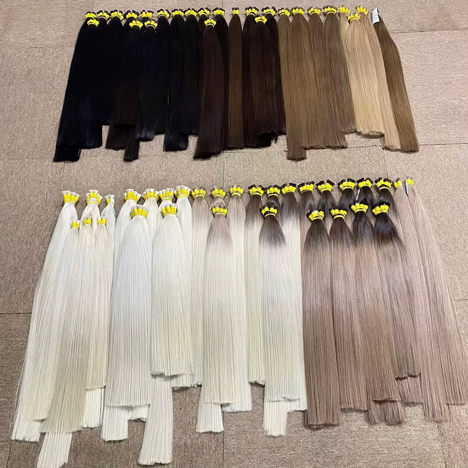 Pas de trame 100% naturel réel Extensions de cheveux humains Remy