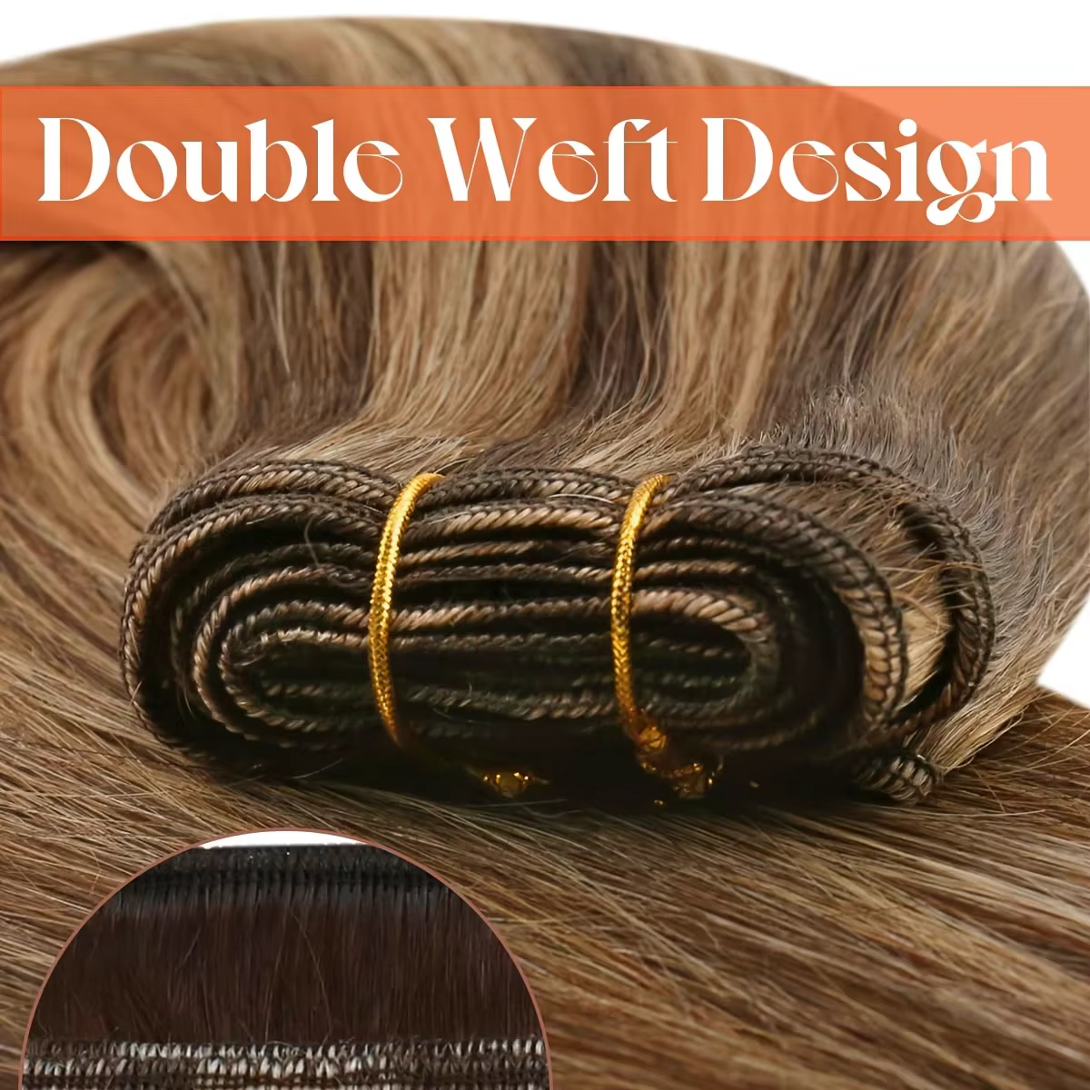 Extensions de cheveux naturels à coudre