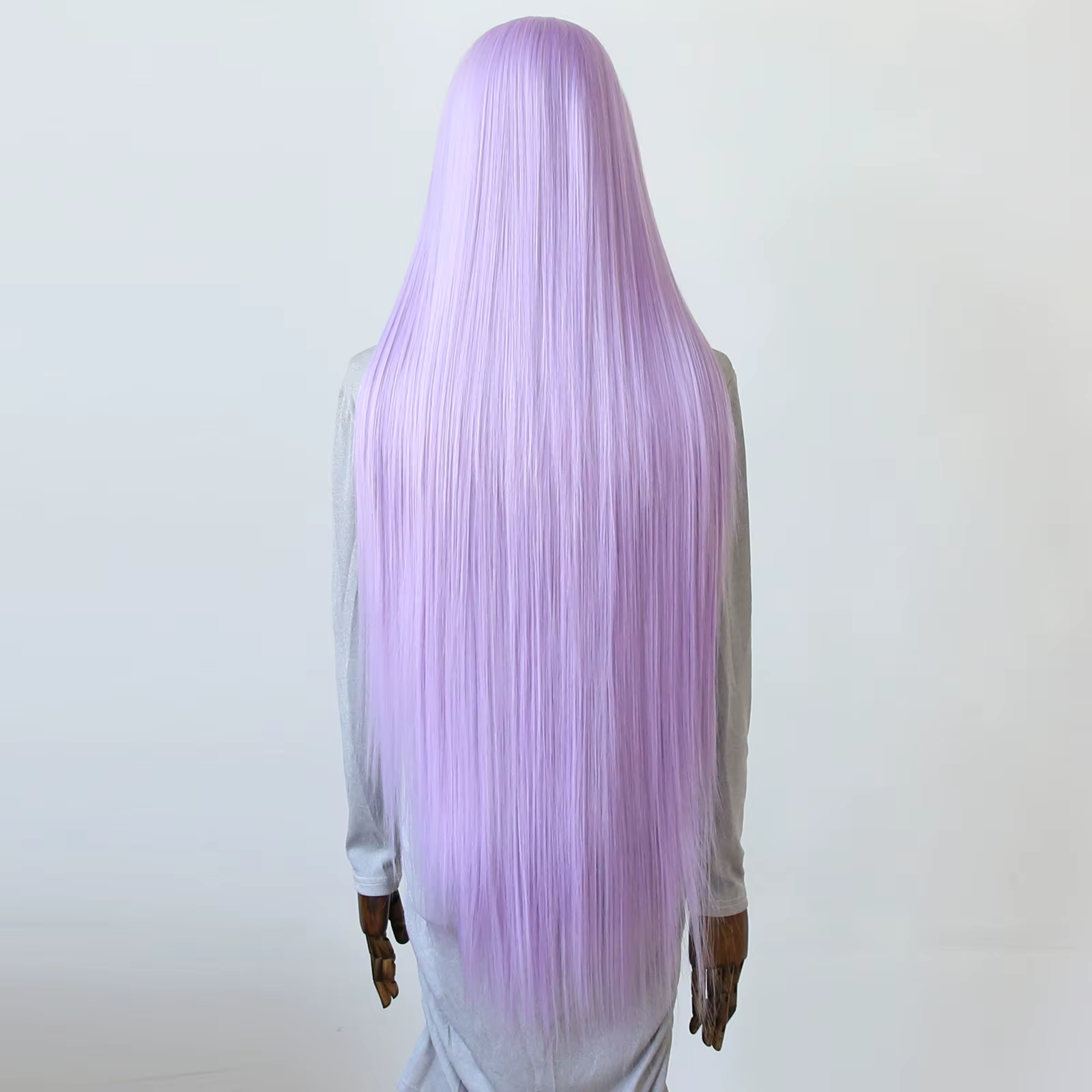 Perruque Lace Front Wig synthétique violet lavande clair