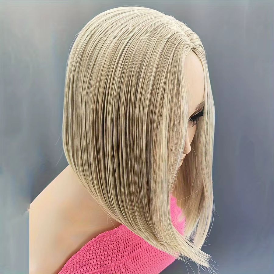 Perruque Bob ombrée – Cheveux synthétiques avec partie centrale pour cosplay