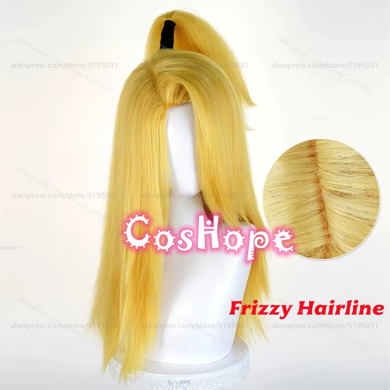 Deidara Cosplay perruque 64 cm longue jaune Blonde