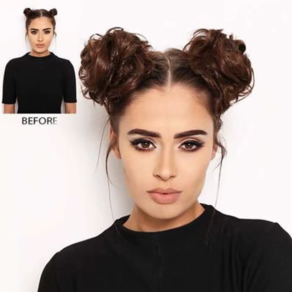 Extensions de chignon synthétique pour femmes