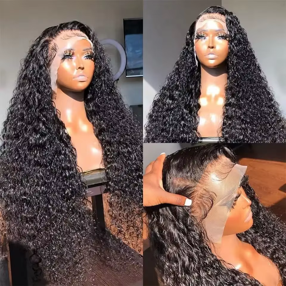 Perruque Lace Front Wig synthétique bouclée crépue 13x4x1