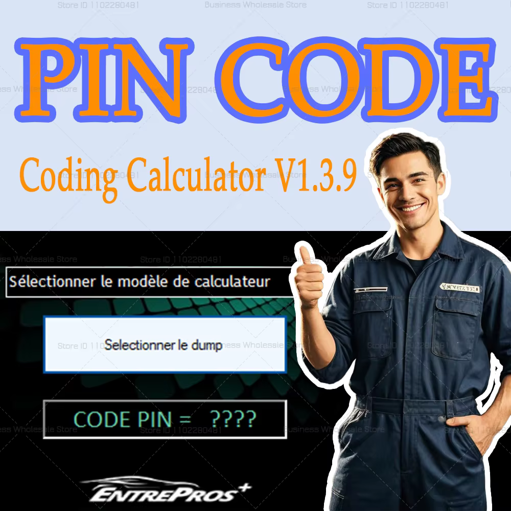 Calculatrice de codage Calculatrice IMMO PIN CODE V1.3.9 keygen Outils de réparation automobile Logiciel pour décoder le code pin sur de nombreux ECU PSA par dump