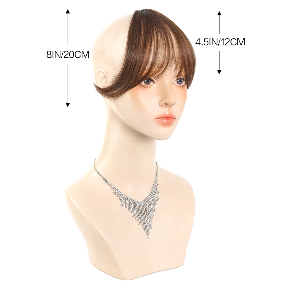 Perruque Synthétique avec Frange Latérale Naturelle pour Femme