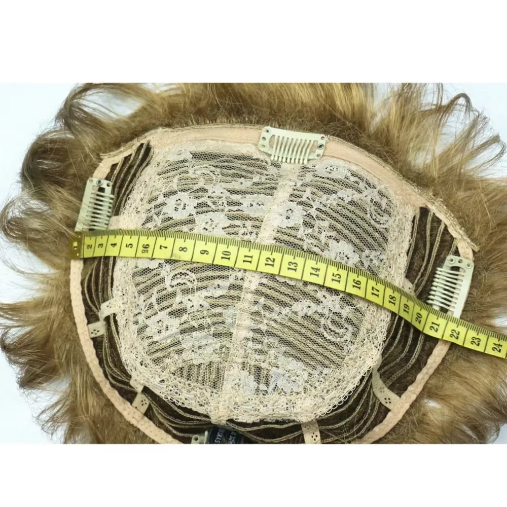 Perruque de cheveux synthétiques toupet