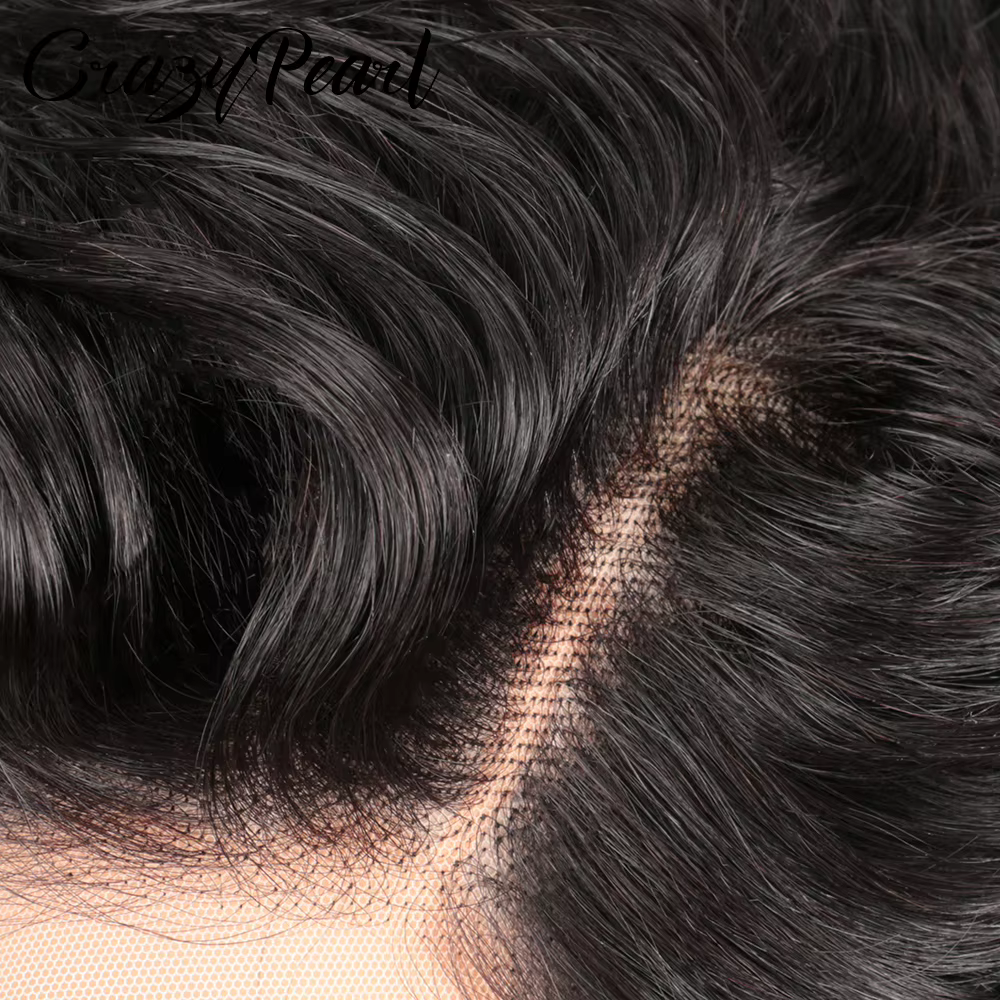 Perruque Lace Frontale CrazyPearl 13X4 Coupe Pixie Cheveux Humains Courts Bouclés Noirs Brésiliens Remy Ligne