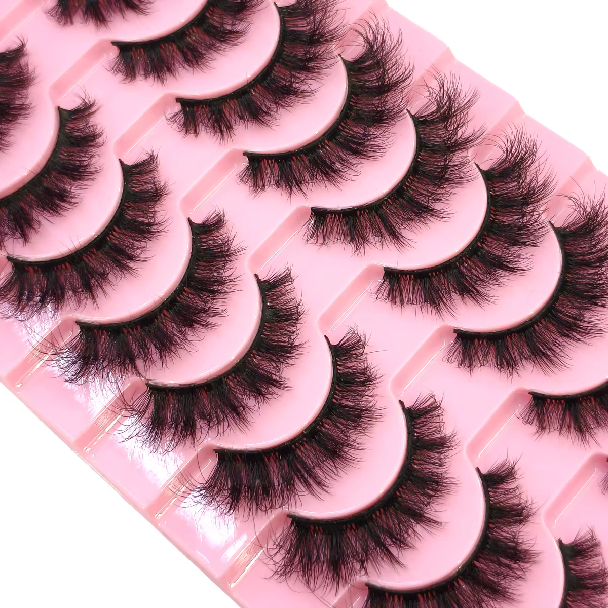 10 paires mélange de cils vison moelleux dramatique Faux