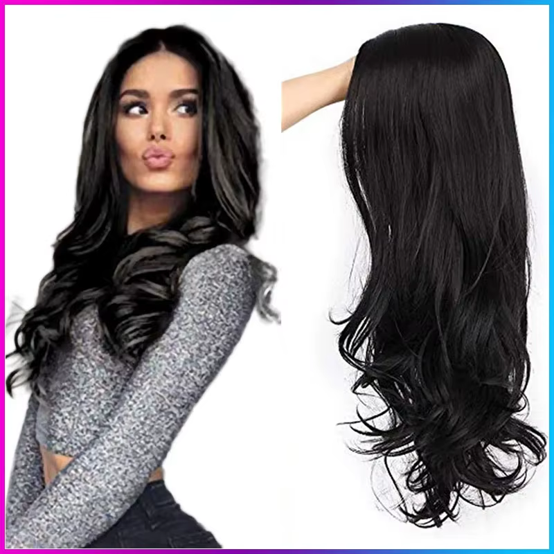 Perruque synthétique longue ondulée bouclée pour femme