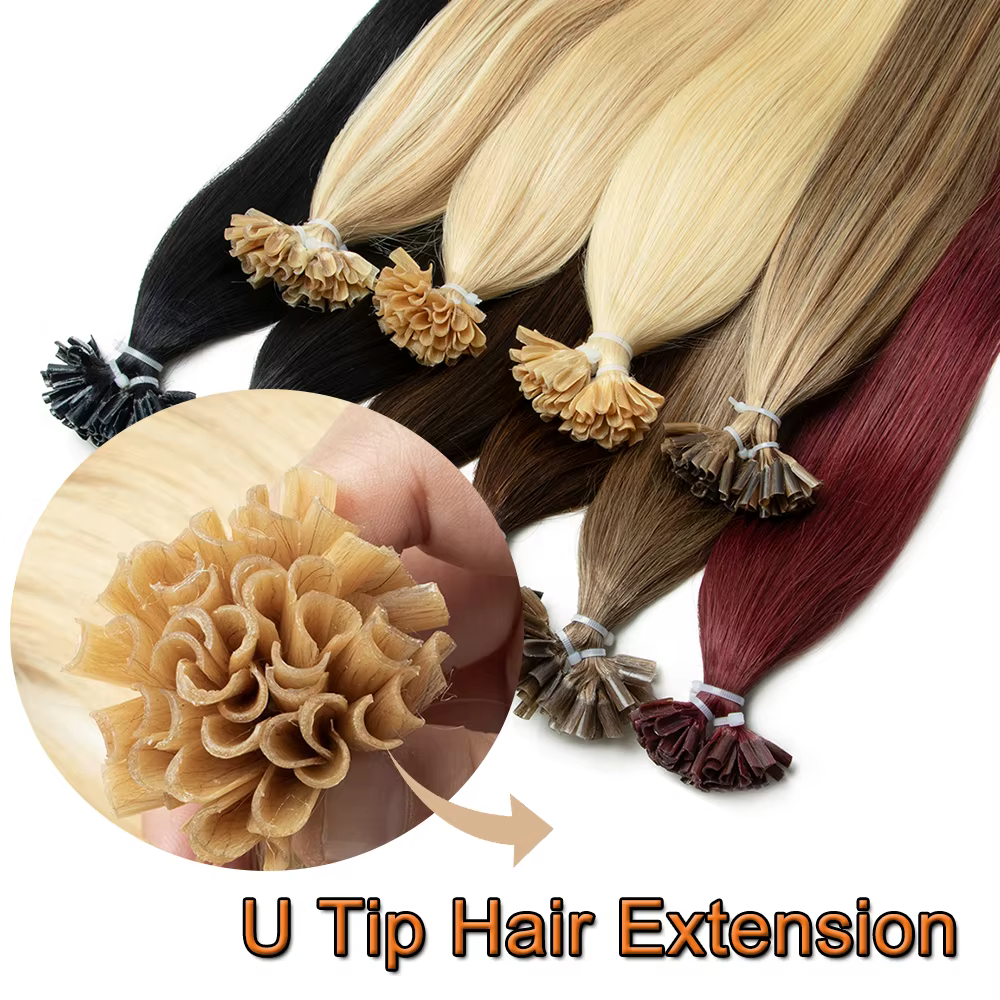 Extensions de cheveux à pointe en U