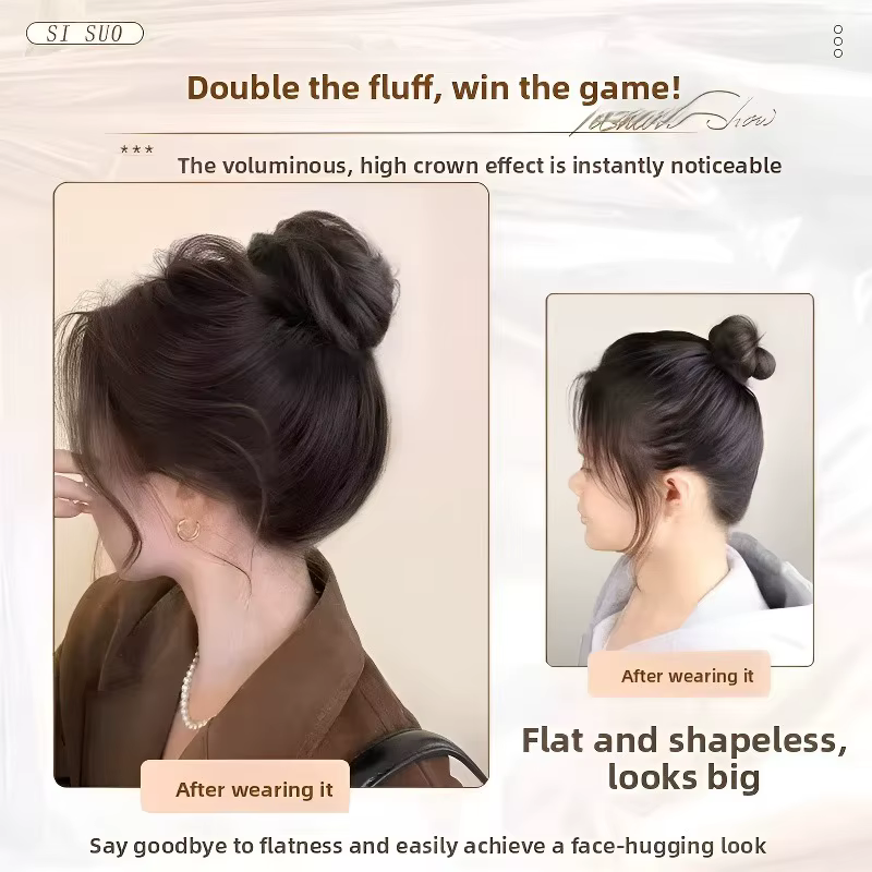 Chignon synthétique magique avec Clips élastiques circulaires