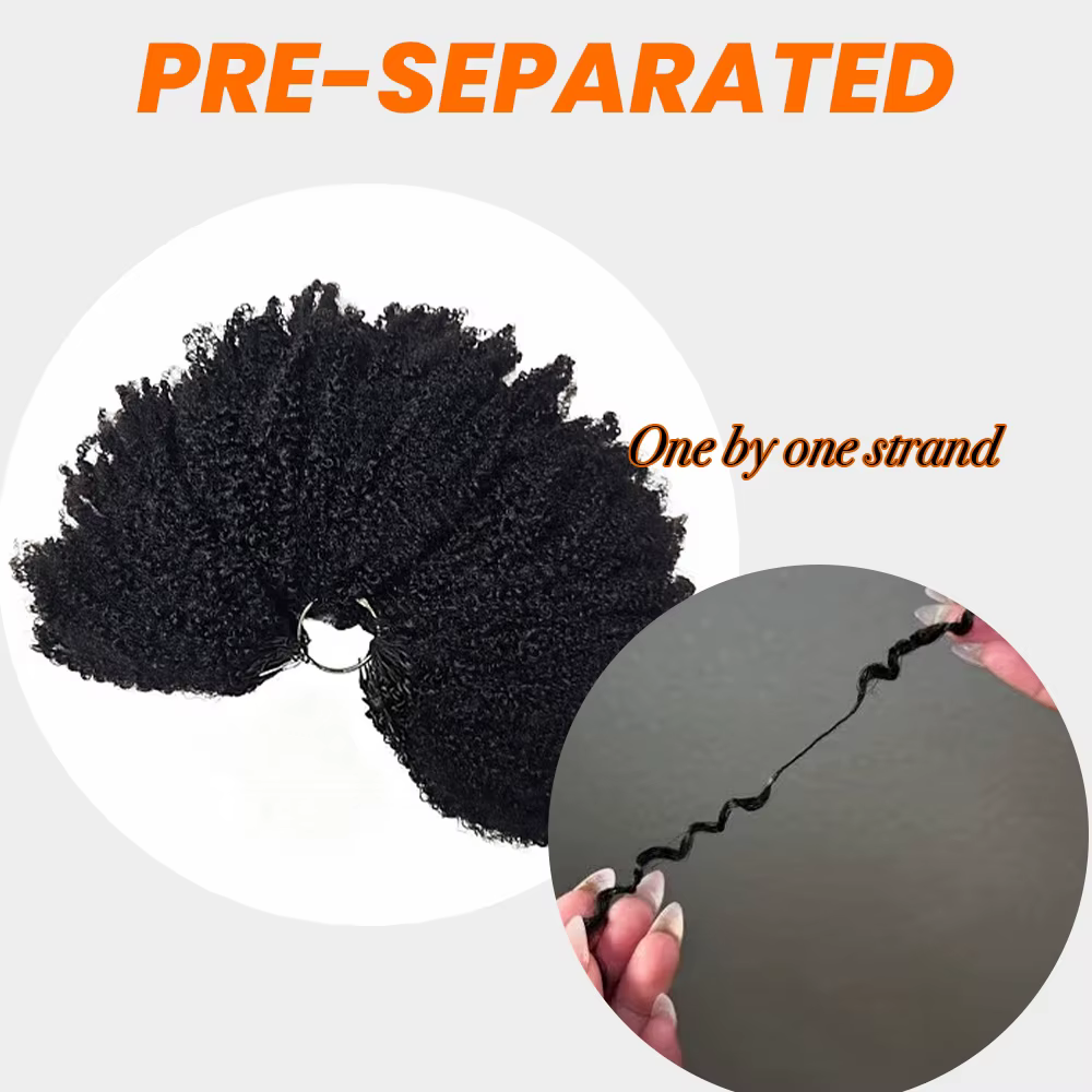 Extensions de cheveux au crochet Afro Kinky Curly de 3e génération