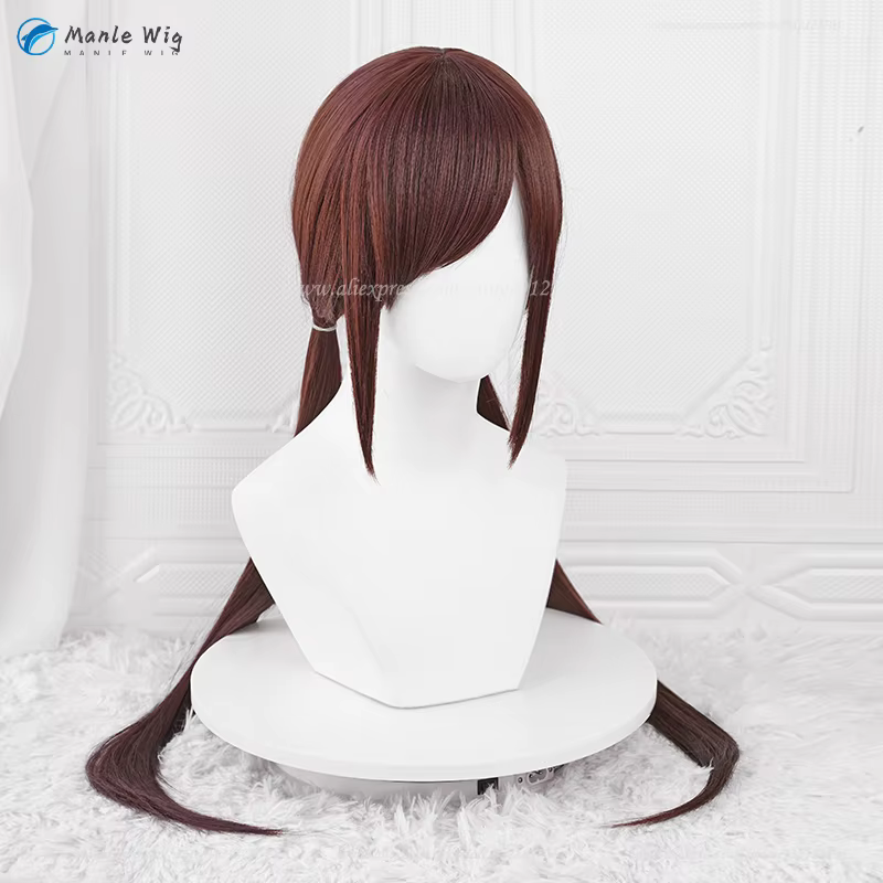 Perruque Cosplay OligMario Makinami avec Bonnet