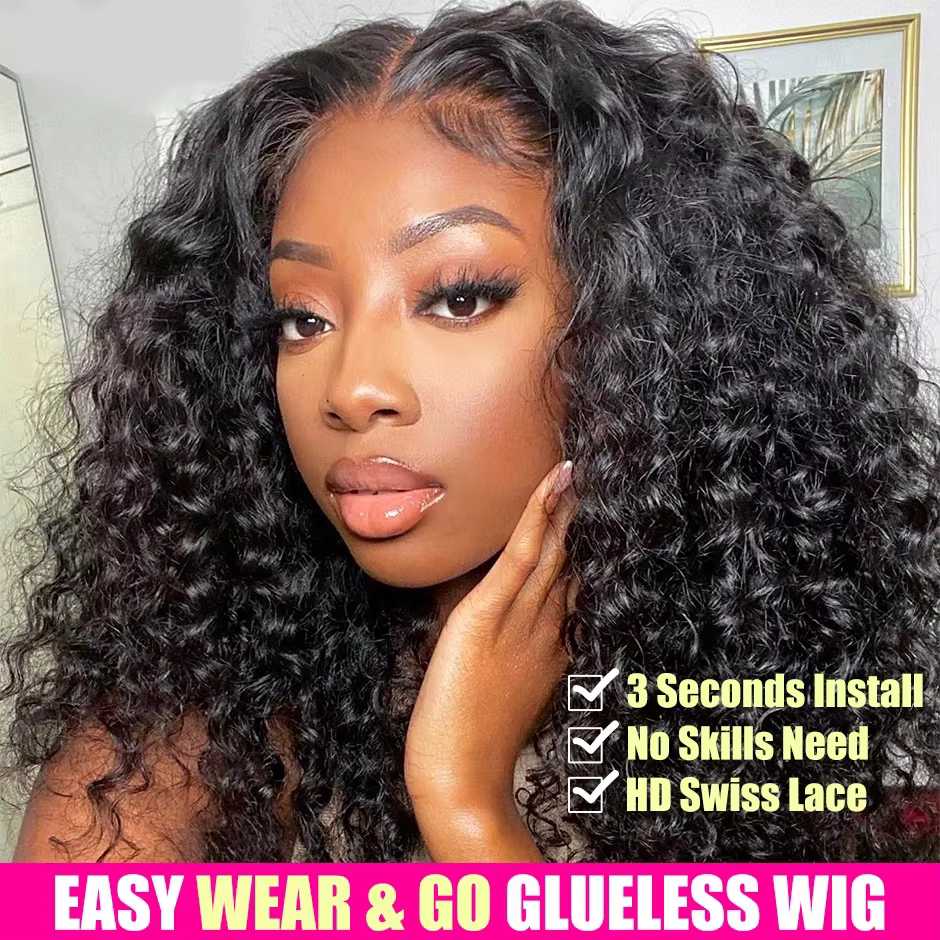 Wear And Go – perruque Lace Front Wig naturelle bouclée sans colle