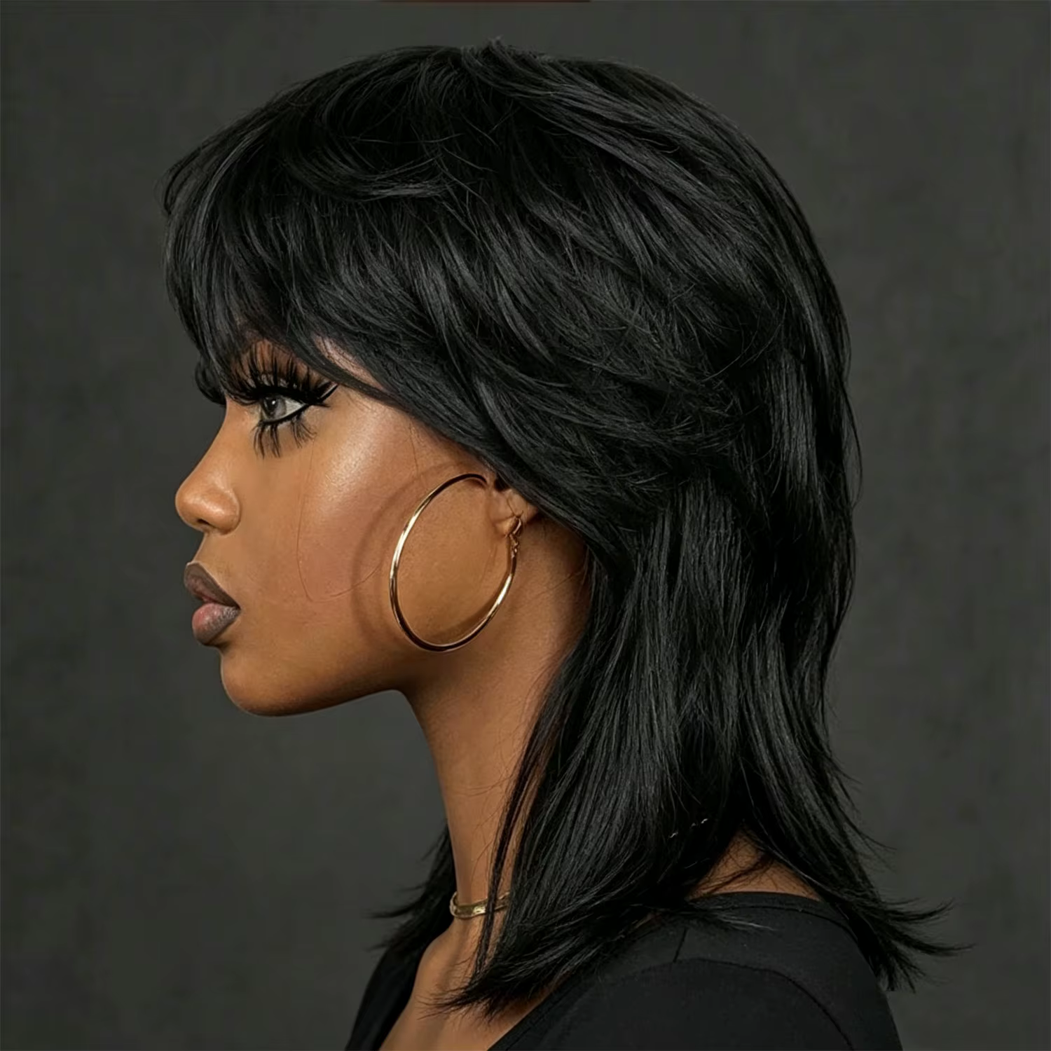 Perruque Mullet en cheveux humains