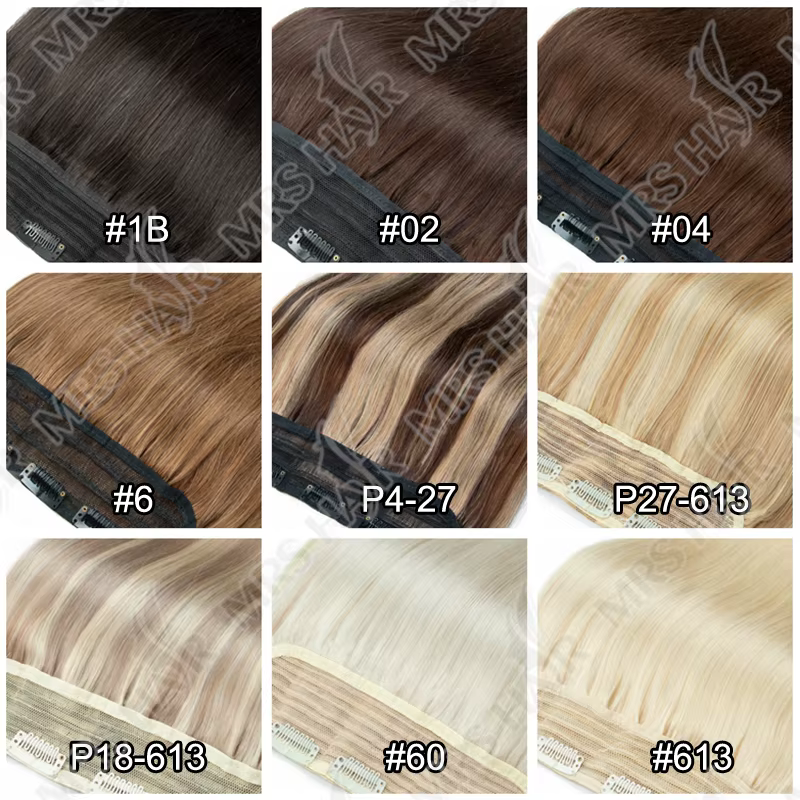 Extensions de cheveux humains à clips