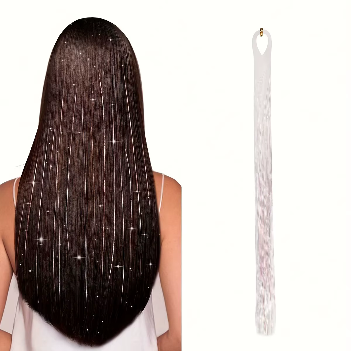 Extensions de cheveux en guirlandes scintillantes pour femmes et filles