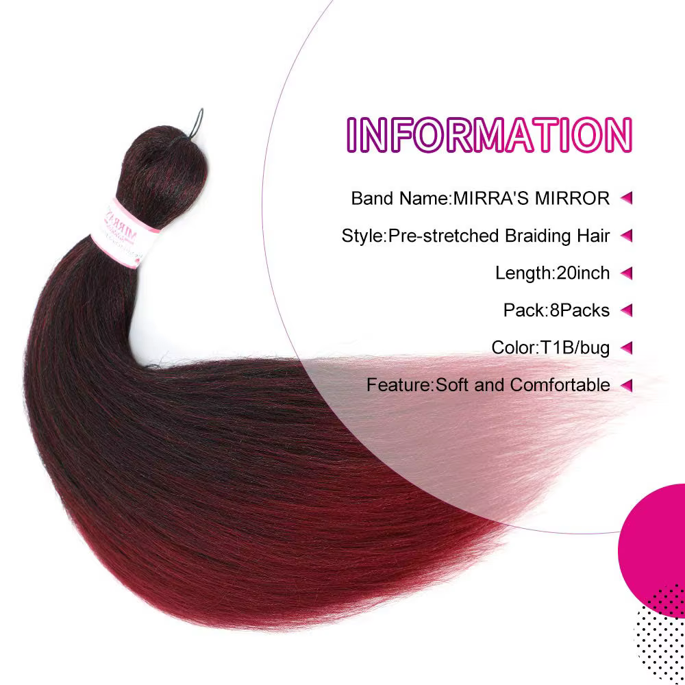 Extensions de cheveux tressés pré-étirés pour tresses africaines