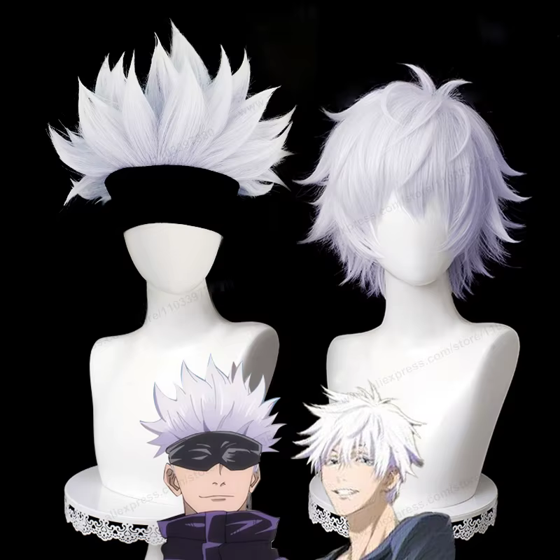 Perruque de Cosplay Anime Gojo Satoru
