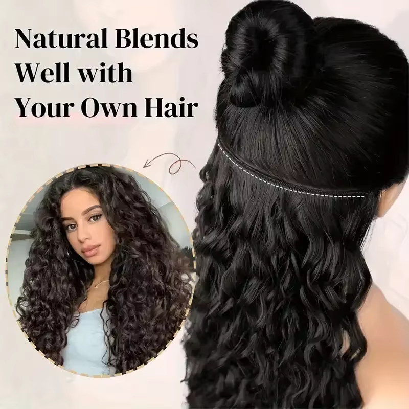 Extensions capillaires synthétiques longues et bouclées
