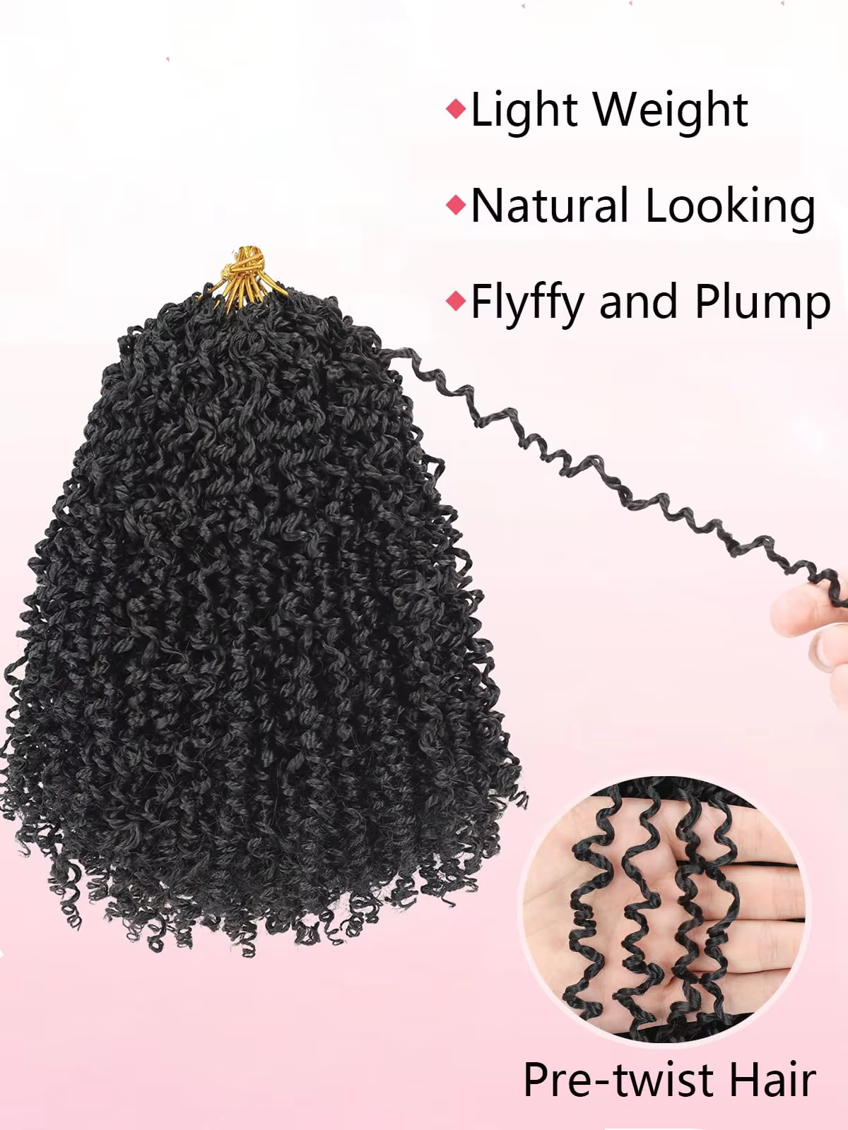 Extensions de cheveux au crochet Yanky Twist, longueurs de 8, 10, 12 et 14 pouces, 8 pièces/paquet, cheveux synthétiques à tresser, parfaits pour Halloween et Noël