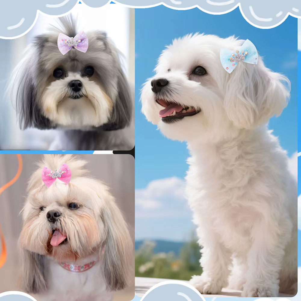 Pinces à cheveux en dentelle pour chien