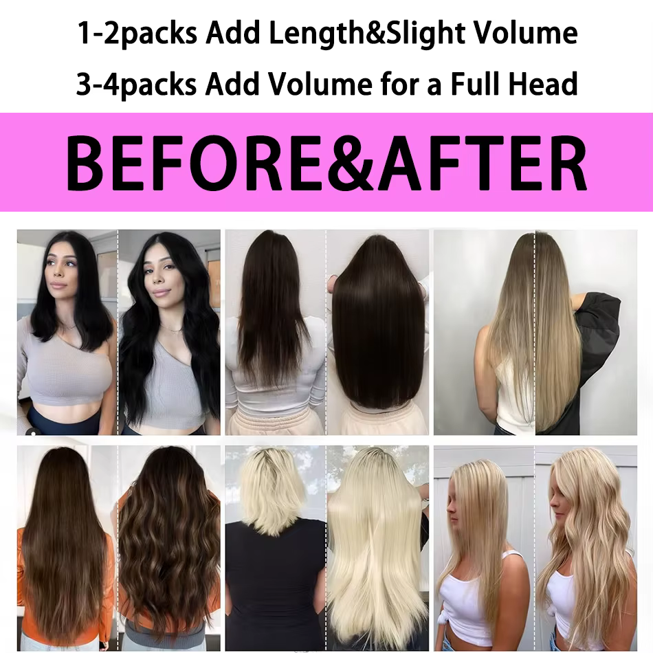 Extensions de cheveux PLADIO Body Wave à pointe plate
