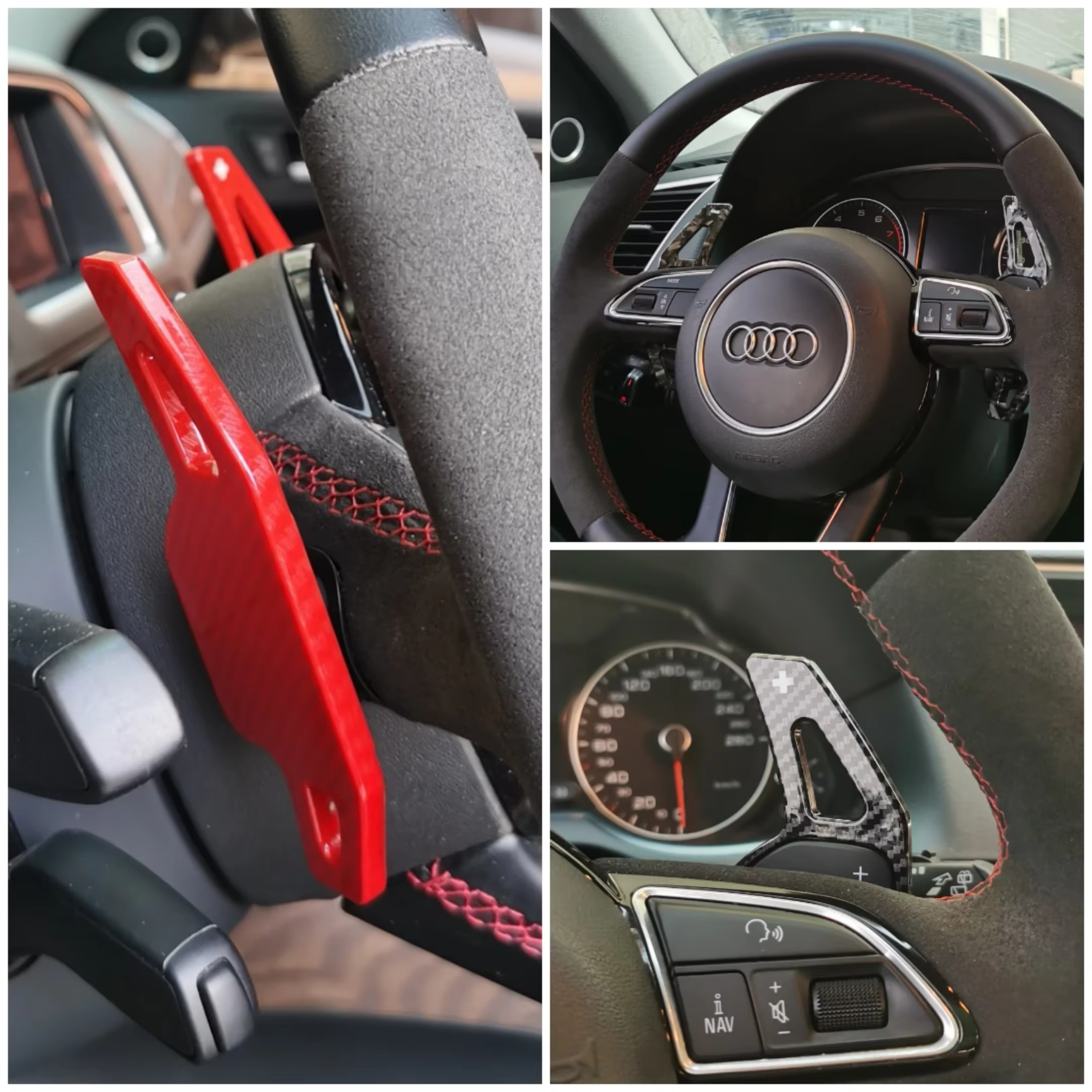 Extension de changement de vitesse pour volant Audi, accessoires Audi A3 S3 RS3 S4 A4 A5 S5 A6 S6 RS6 7 A7 S7 A8 S8 Q5 Q7 TT TTS