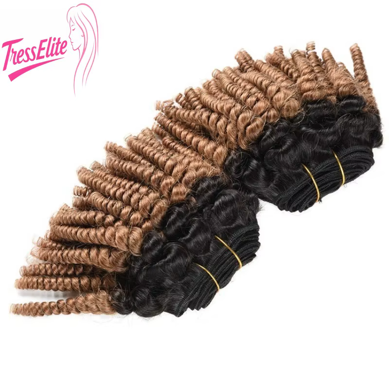 Tissage en lot brésilien naturel Afro crépu bouclé de haute qualité