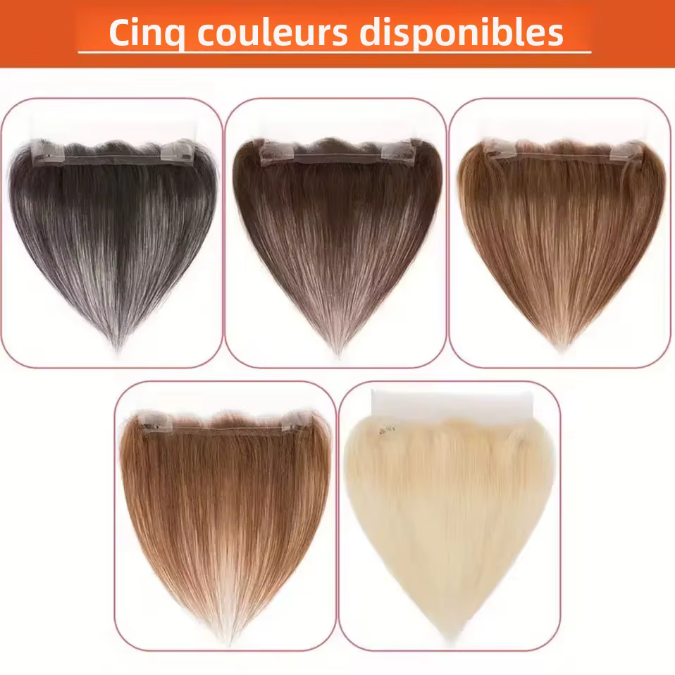 TESS délié Topper avec ligne de pêche dentelle frontale postiche pour les femmes front cheveux humains