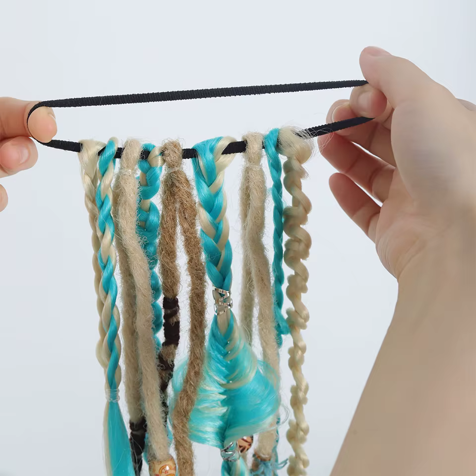 Extensions de cheveux synthétiques tressées longues style bohème pour un port facile et une utilisation simple pour les femmes au quotidien, pour les fêtes, Halloween, Noël, les vacances