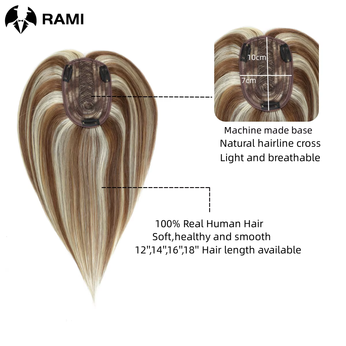 Topper de cheveux 100% humains en gros | Postiche à clipser pour Salons | Prix du fournisseur en vrac | Livraison