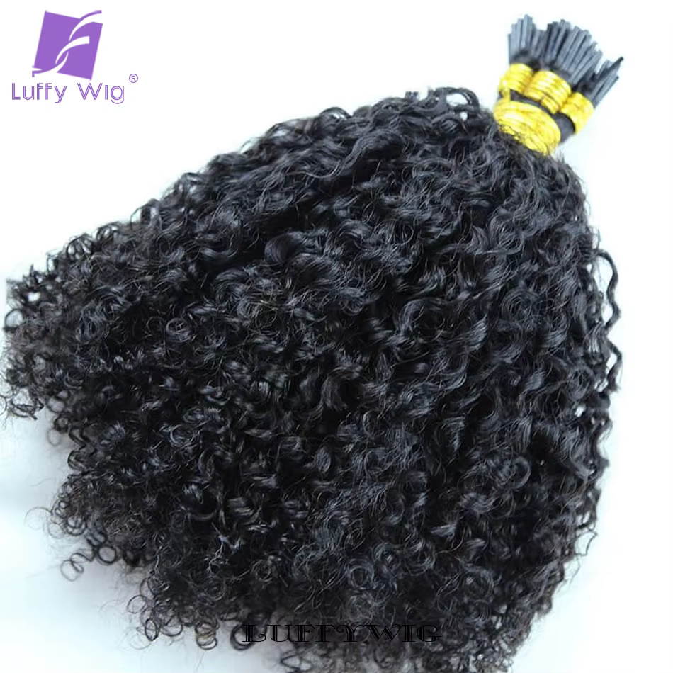 Afro crépus bouclés je pointe Extensions de cheveux Microlink