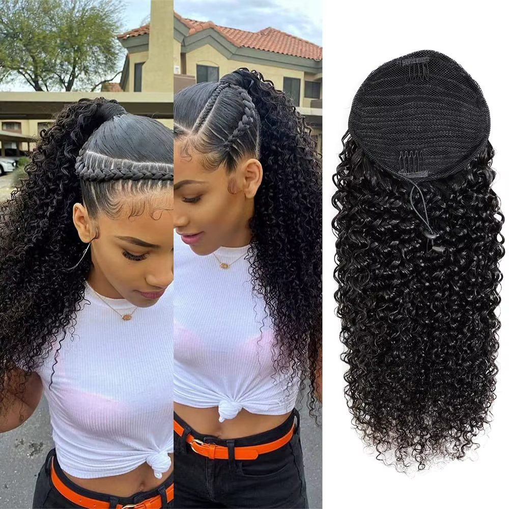 Queue de cheval Body Wave en cheveux humains naturels