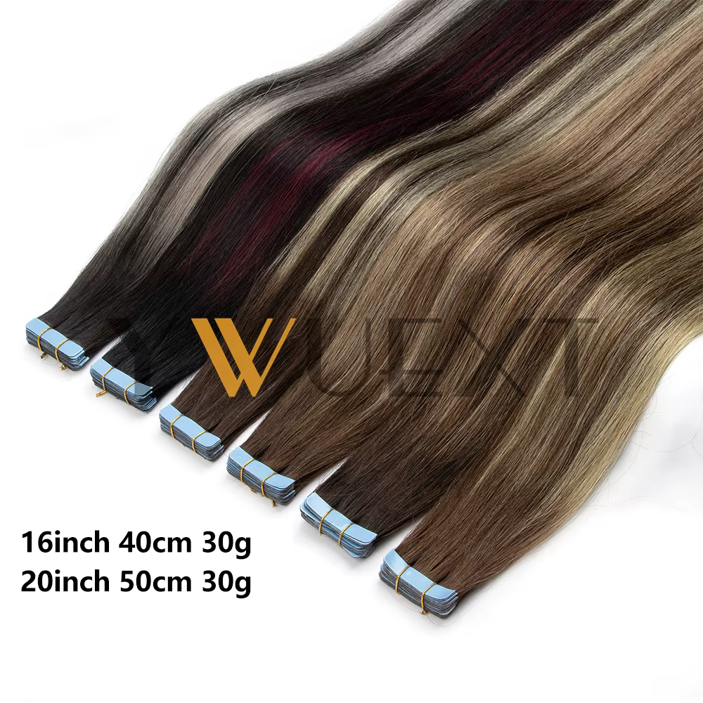 Extensions de cheveux humains naturels lisses