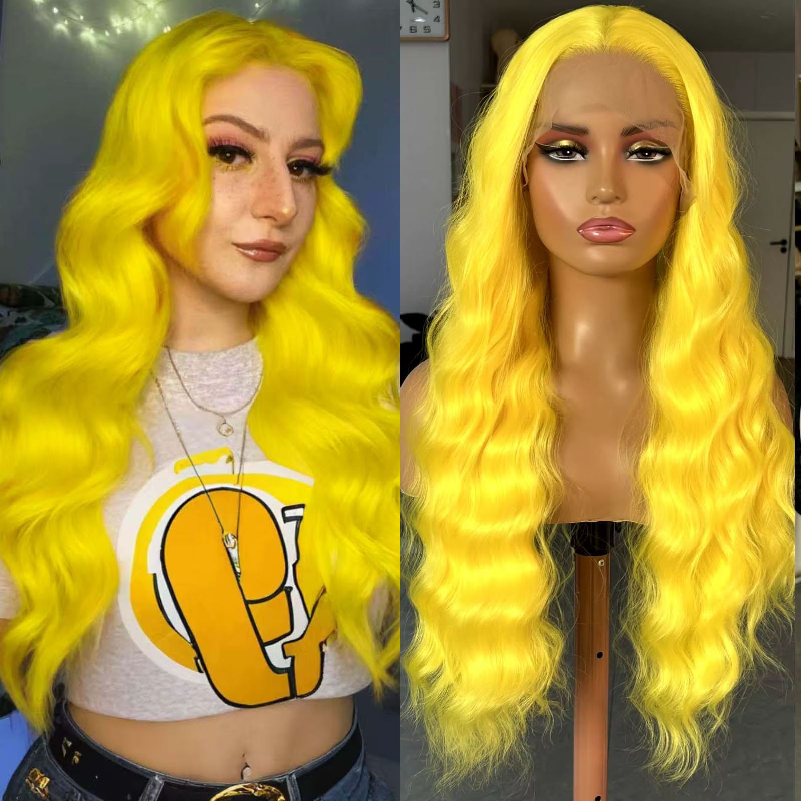 Perruque Lace Front Wig synthétique bouclée et naturelle