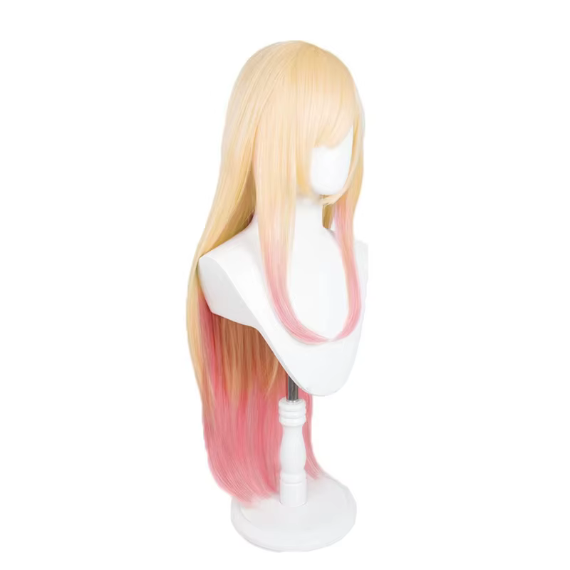 Perruque de Cosplay longue blonde rose