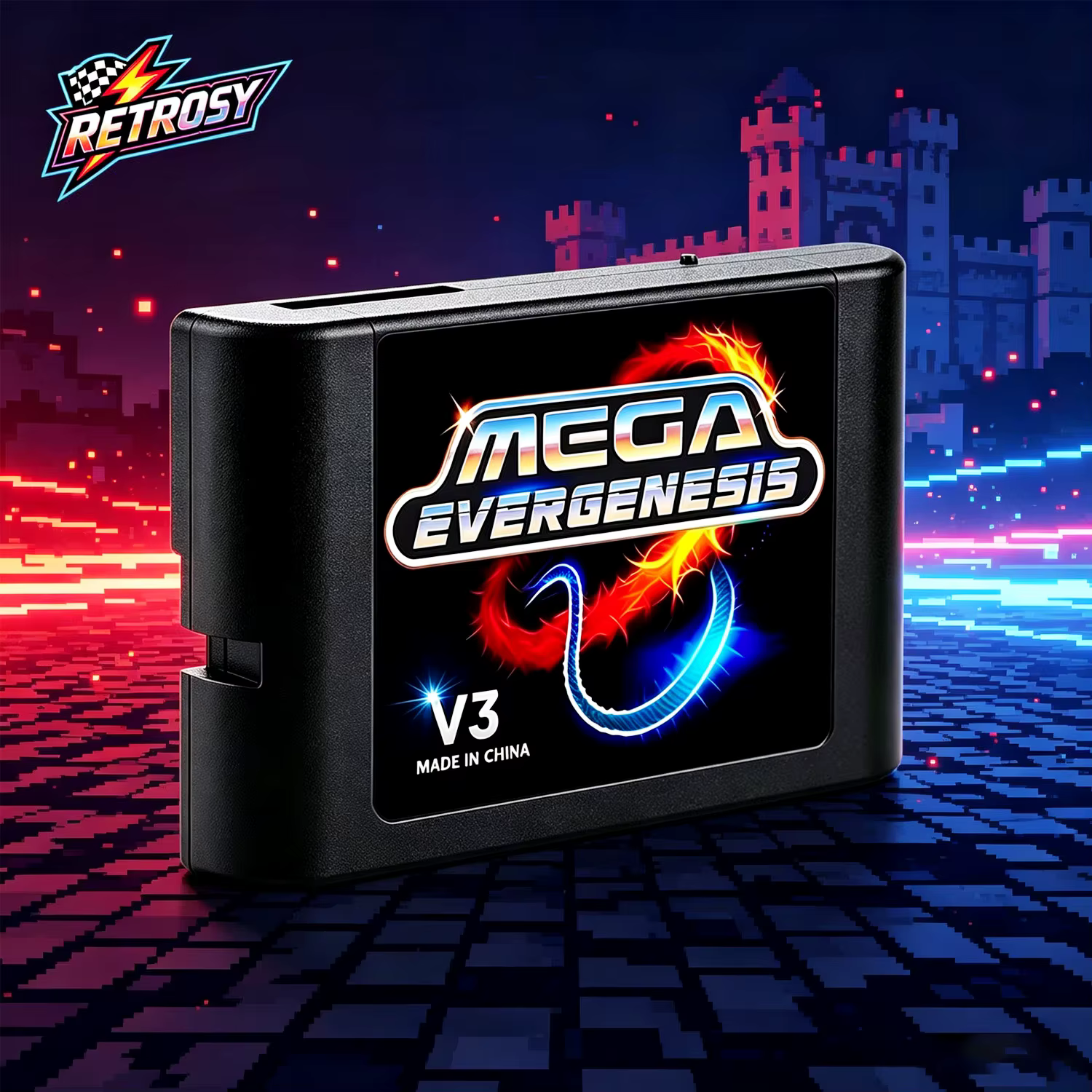 Cartouches de jeu avancées MEGA MD V3 Pro EDMD 3000 en 1 FlashCard pour console de jeu vidéo SEGA Genesis Mage Drive 16 bits