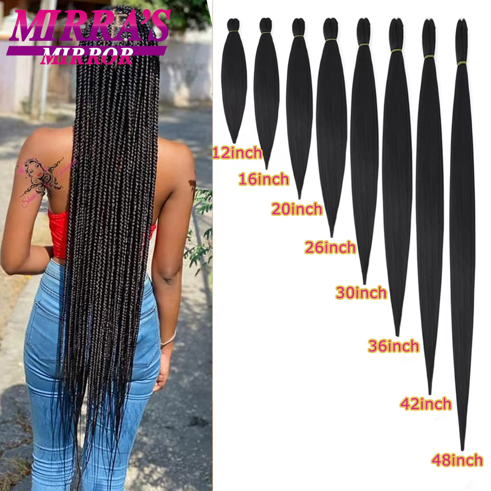 Tressage cheveux pré-étiré 48 "long
