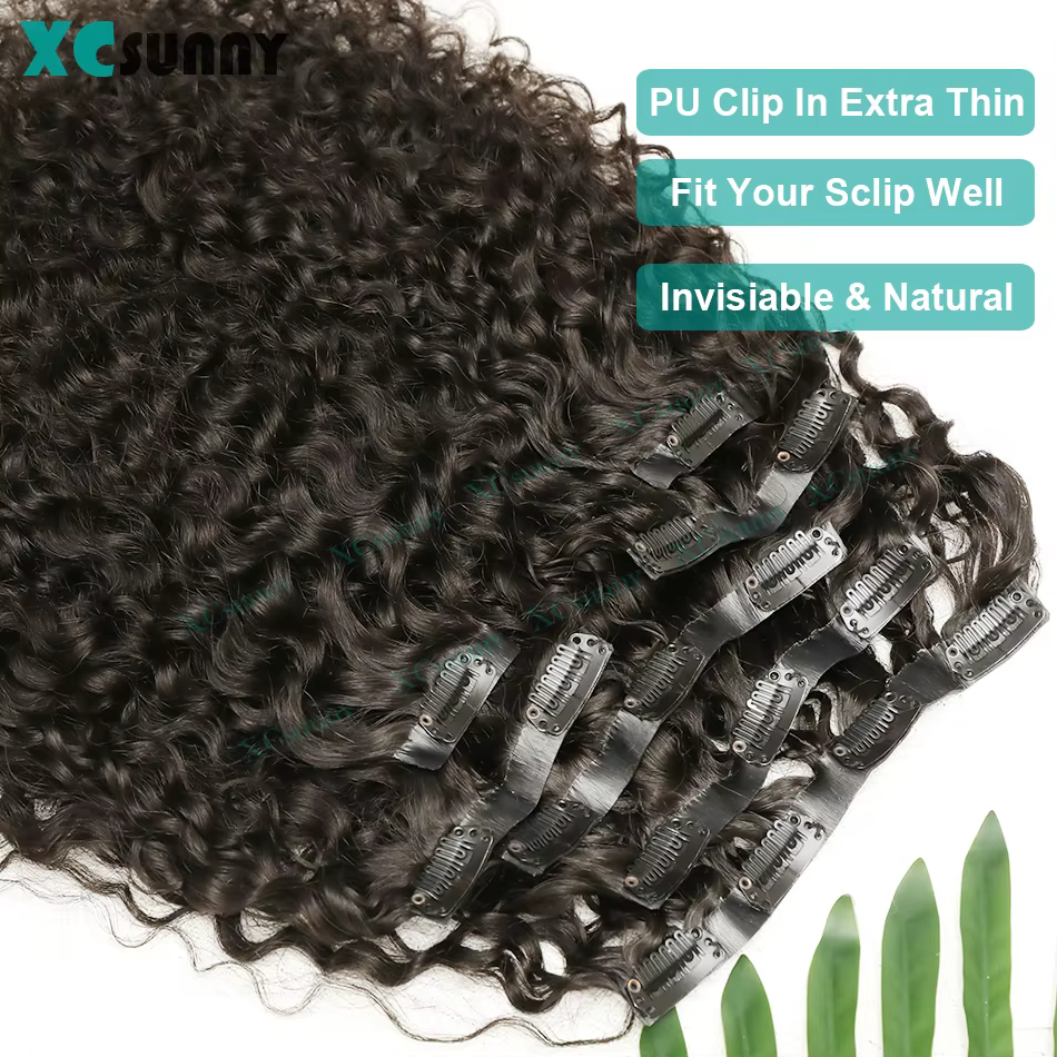 Extensions de cheveux bouclés à clipser