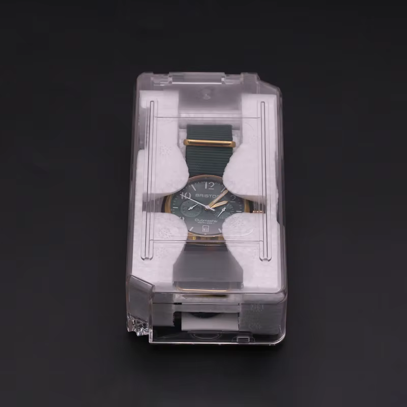 Boîte de rangement de bijoux universelle, boîte de montre pour hommes, boîte de montre Vintage transparente à grille unique, coffrets cadeaux de noël