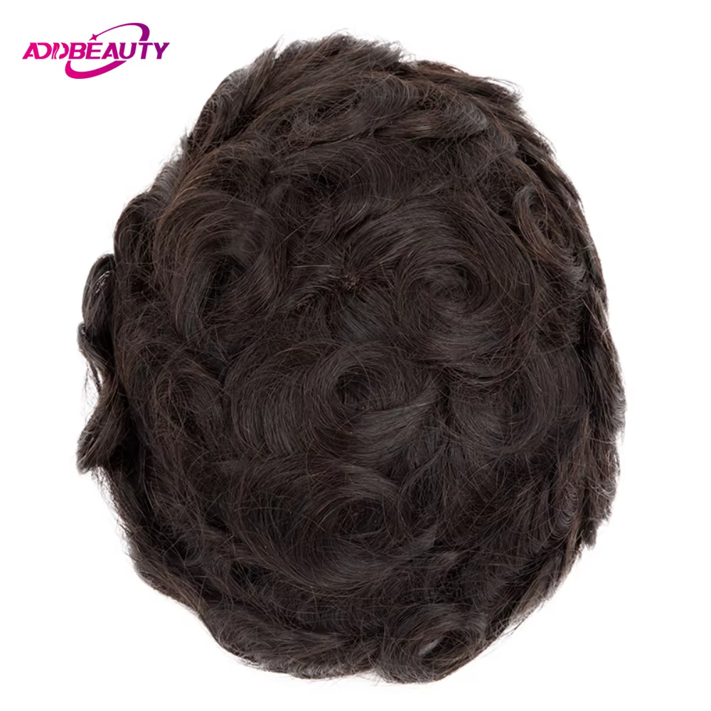Australie toupet suisse dentelle PU perruques pour hommes indien Remy cheveux humains