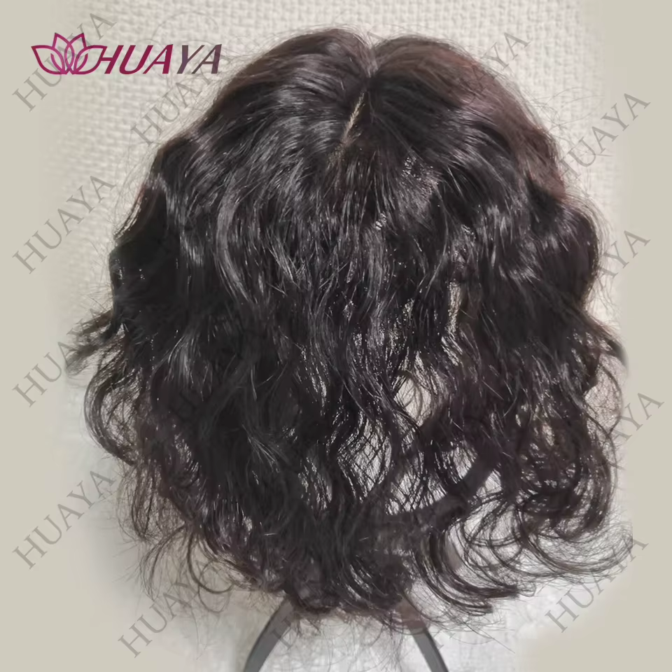 Extensions capillaires synthétiques bouclées avec frange pour femmes