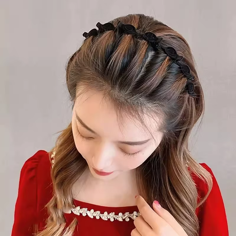 1/2/3 ensemble dames flocage tressé bandeau Simple cassé épingle à cheveux