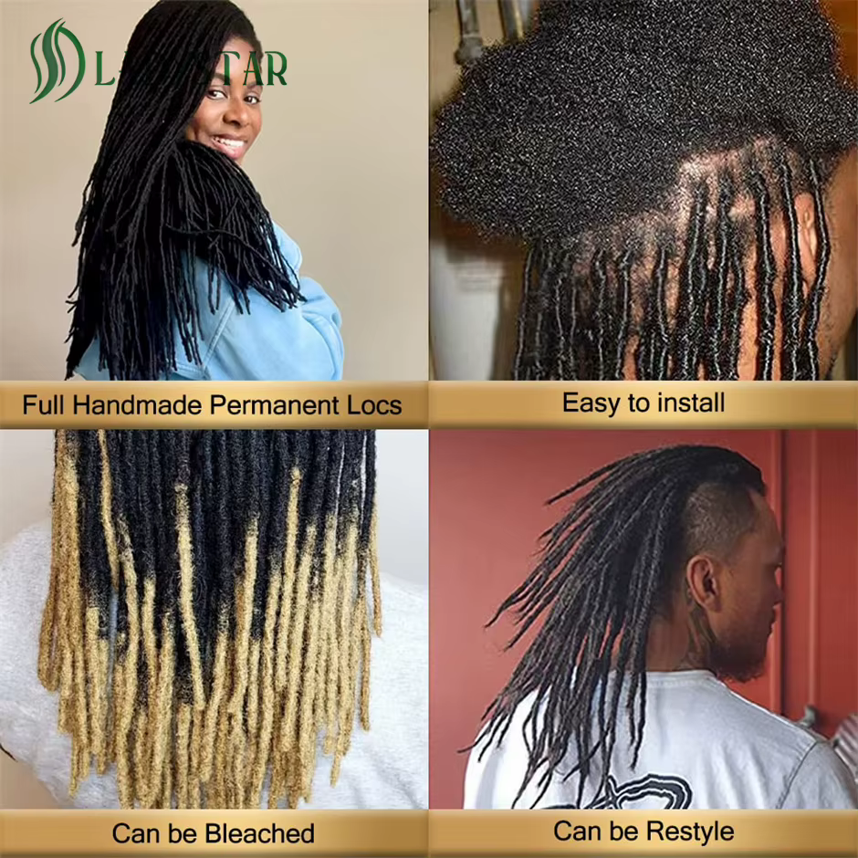 Extensions de dreadlock 0.2 cheveux humains pour hommes