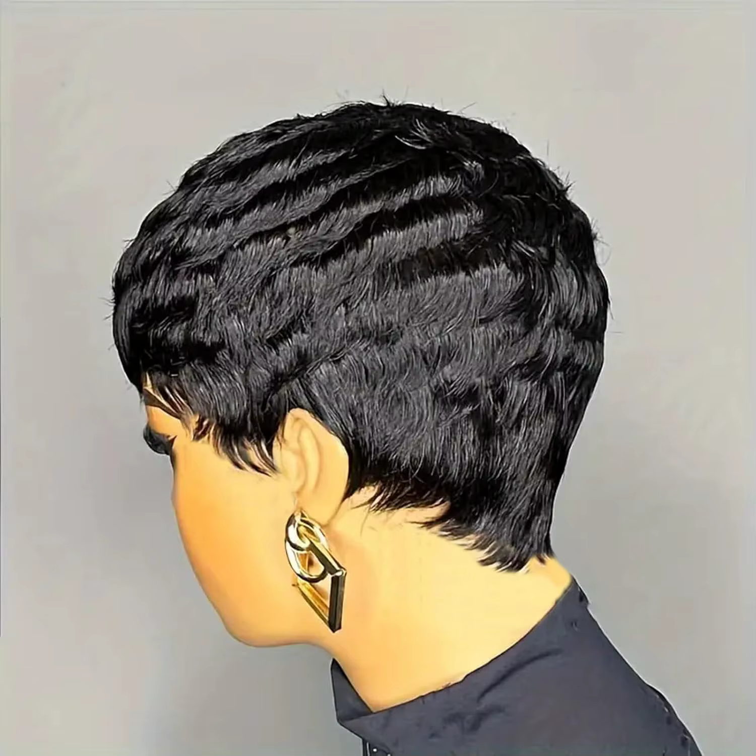 Perruques pour femmes noires coupe lutin