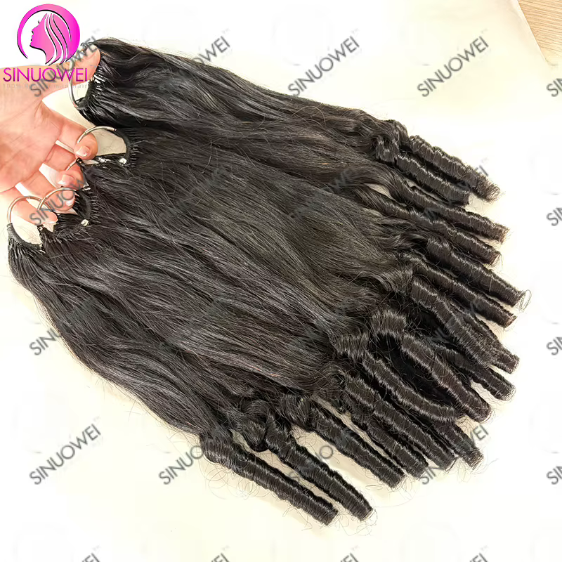 Extensions de cheveux humains au crochet French Curls
