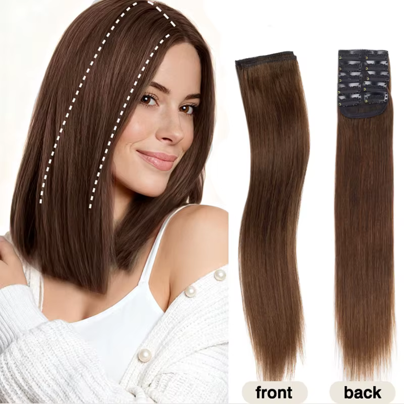 Extensions de cheveux naturels à clipser