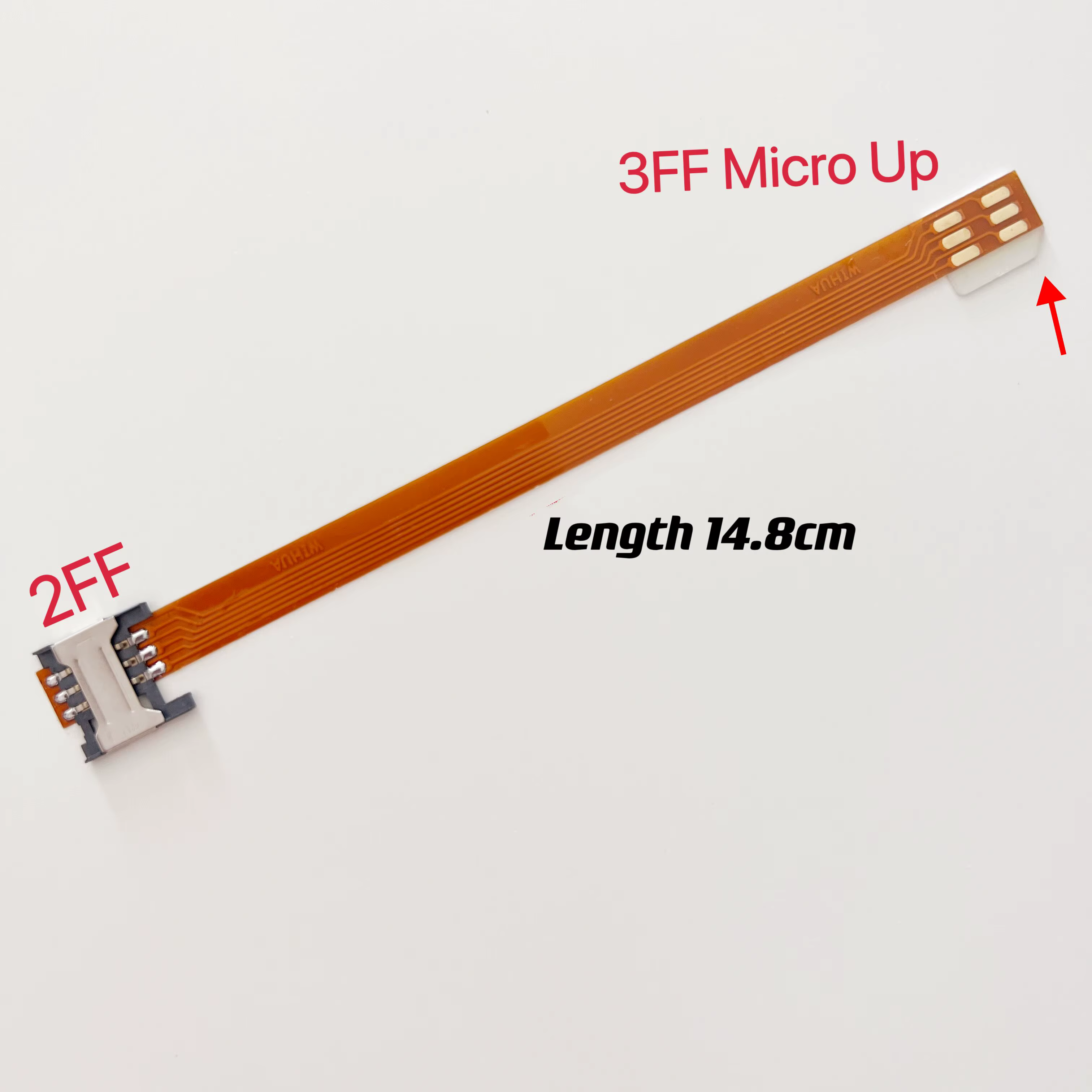 Convertisseur d'extension de carte SIM Standard 2FF vers carte Sim Standard 3FF Micro 2FF, Extension de câble souple, adaptateur 148mm